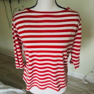 Ann Taylor Red and White striped top